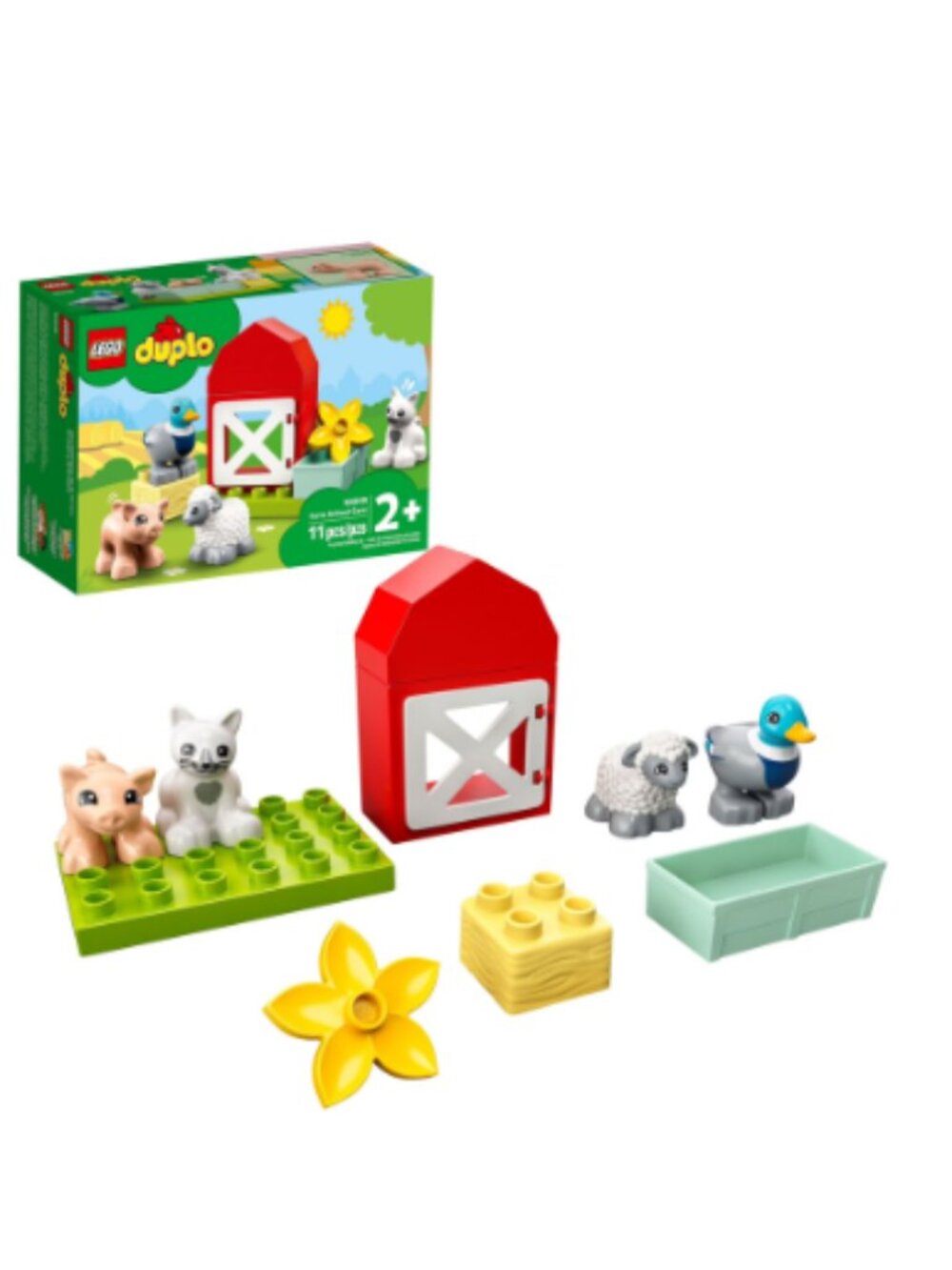 LEGO DUPLO Town Farm Animal Care 10949 11 Pieces Pig Sheep Duck Cat Ages 2+
